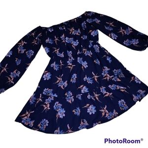 Altar'd State Mini Dress Off-Shoulder Floral Small Ruffle Lightweight Boho Chic